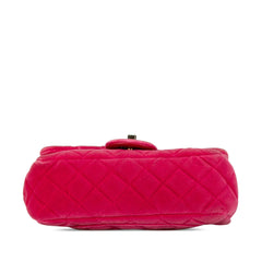Mini Quilted Velvet Pearl Crush Single Flap