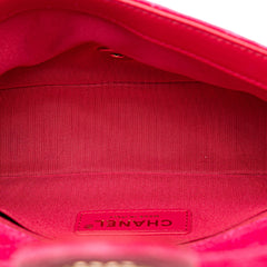 Mini Quilted Velvet Pearl Crush Single Flap