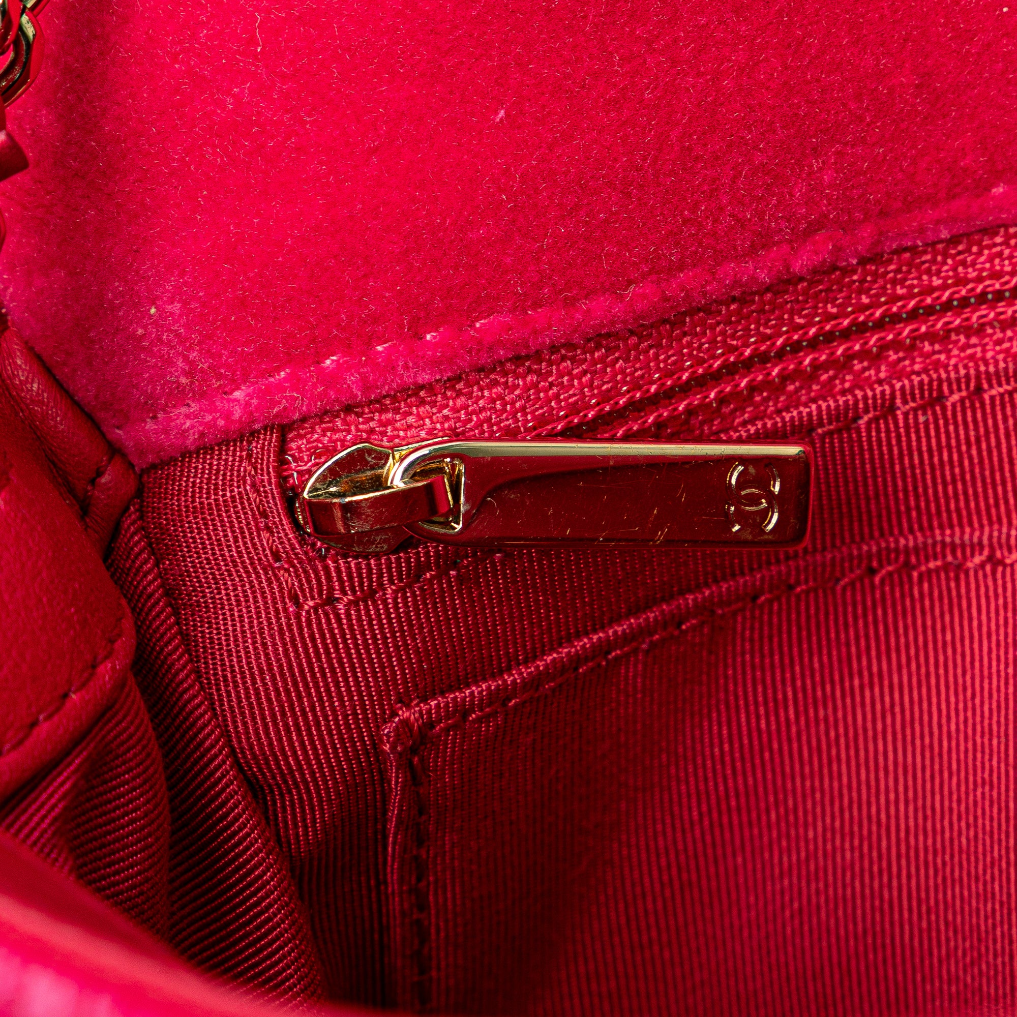 Mini Quilted Velvet Pearl Crush Single Flap