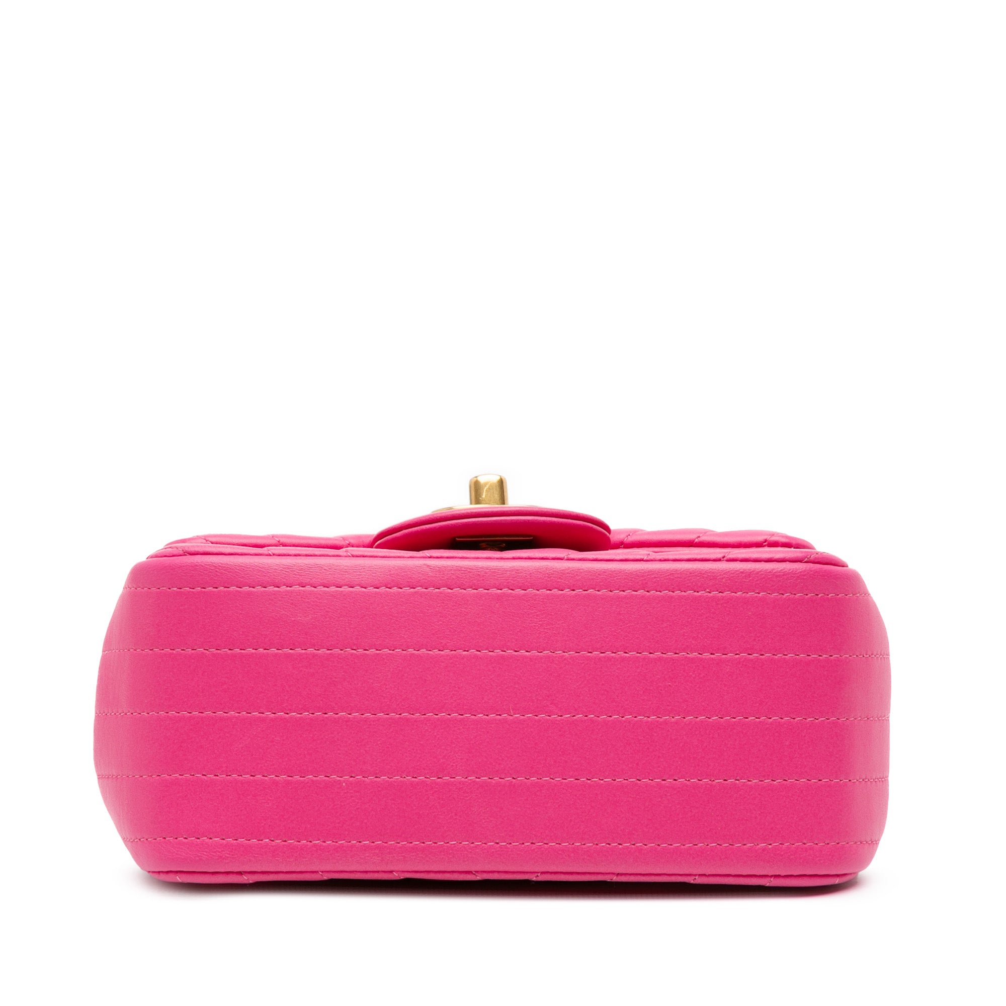 Mini Square Classic Chevron Lambskin Single Flap