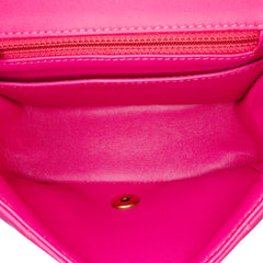 Mini Square Classic Chevron Lambskin Single Flap