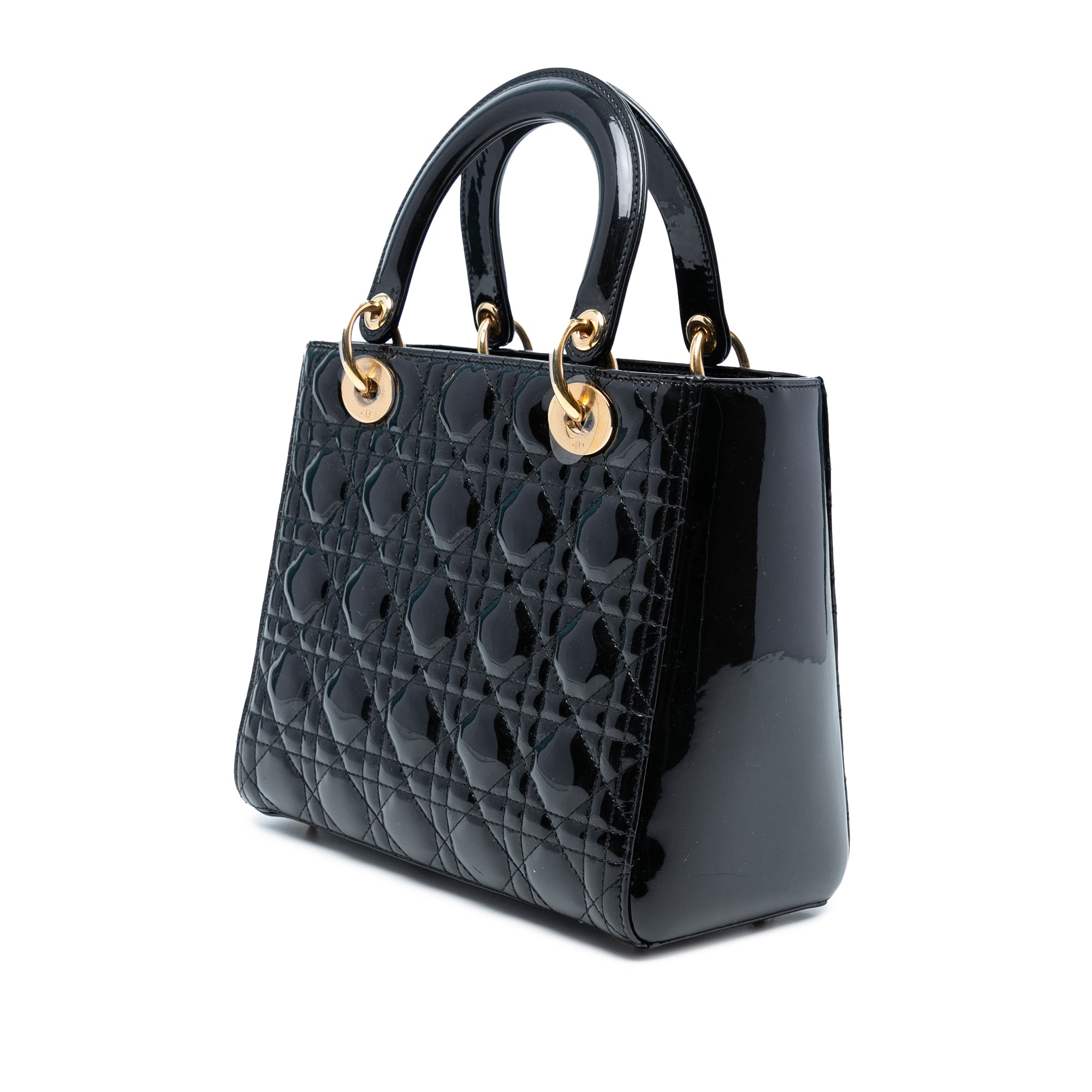 Medium Patent Cannage Lady Dior