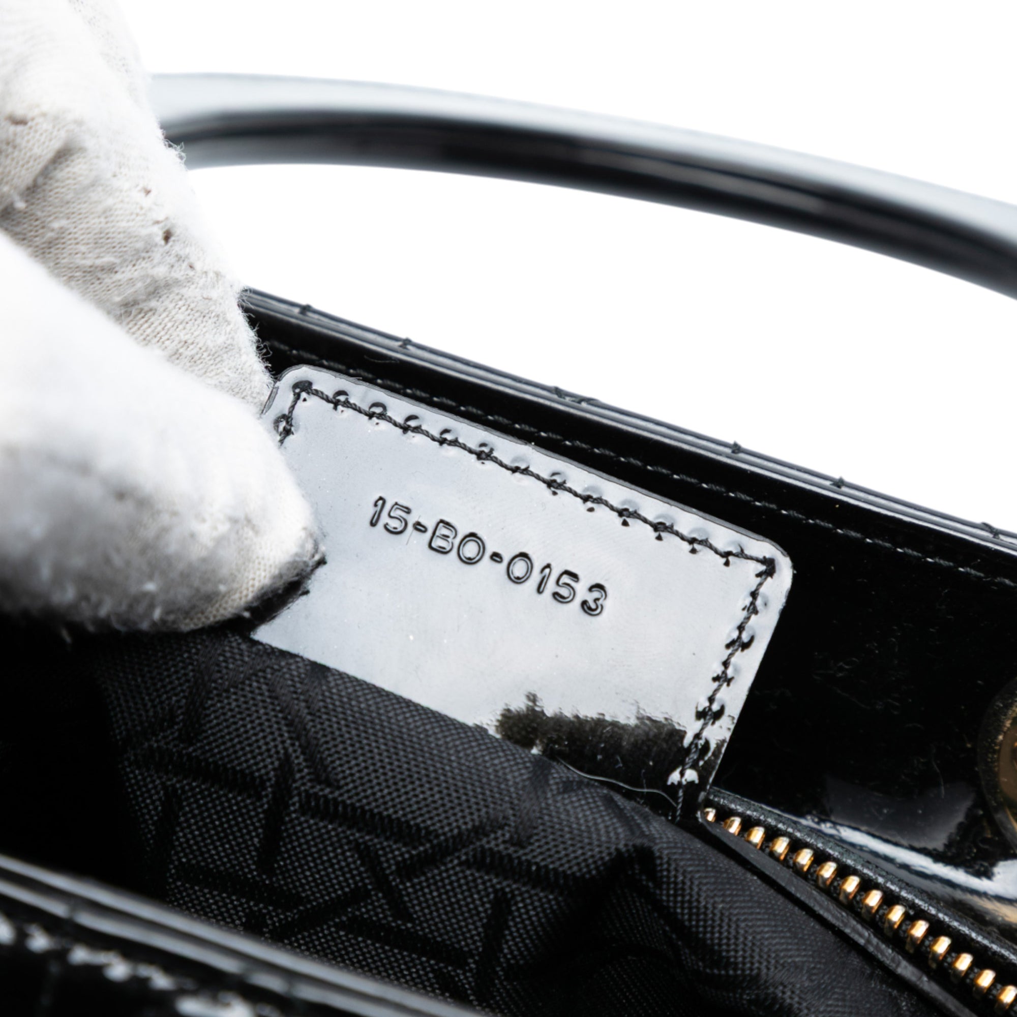 Medium Patent Cannage Lady Dior