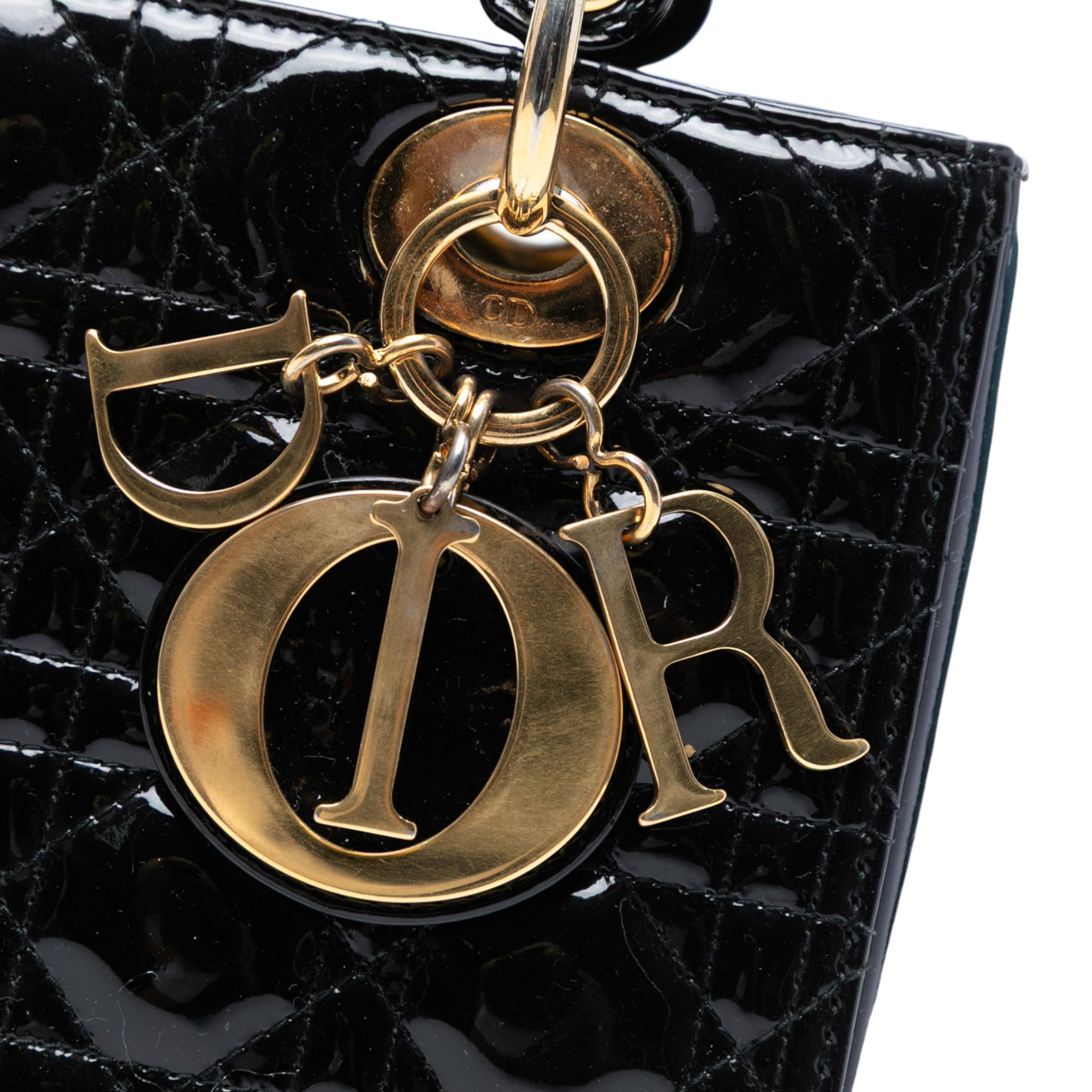 Medium Patent Cannage Lady Dior