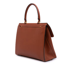 Leather Gancini Trifolio Top Handle Bag