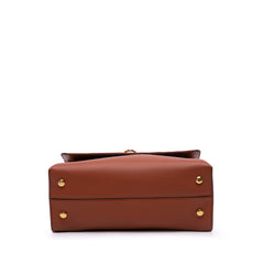 Leather Gancini Trifolio Top Handle Bag