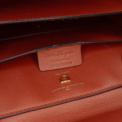 Leather Gancini Trifolio Top Handle Bag