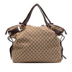 Large GG Canvas Bamboo Bar Tote