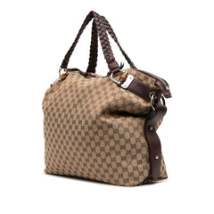 Large GG Canvas Bamboo Bar Tote