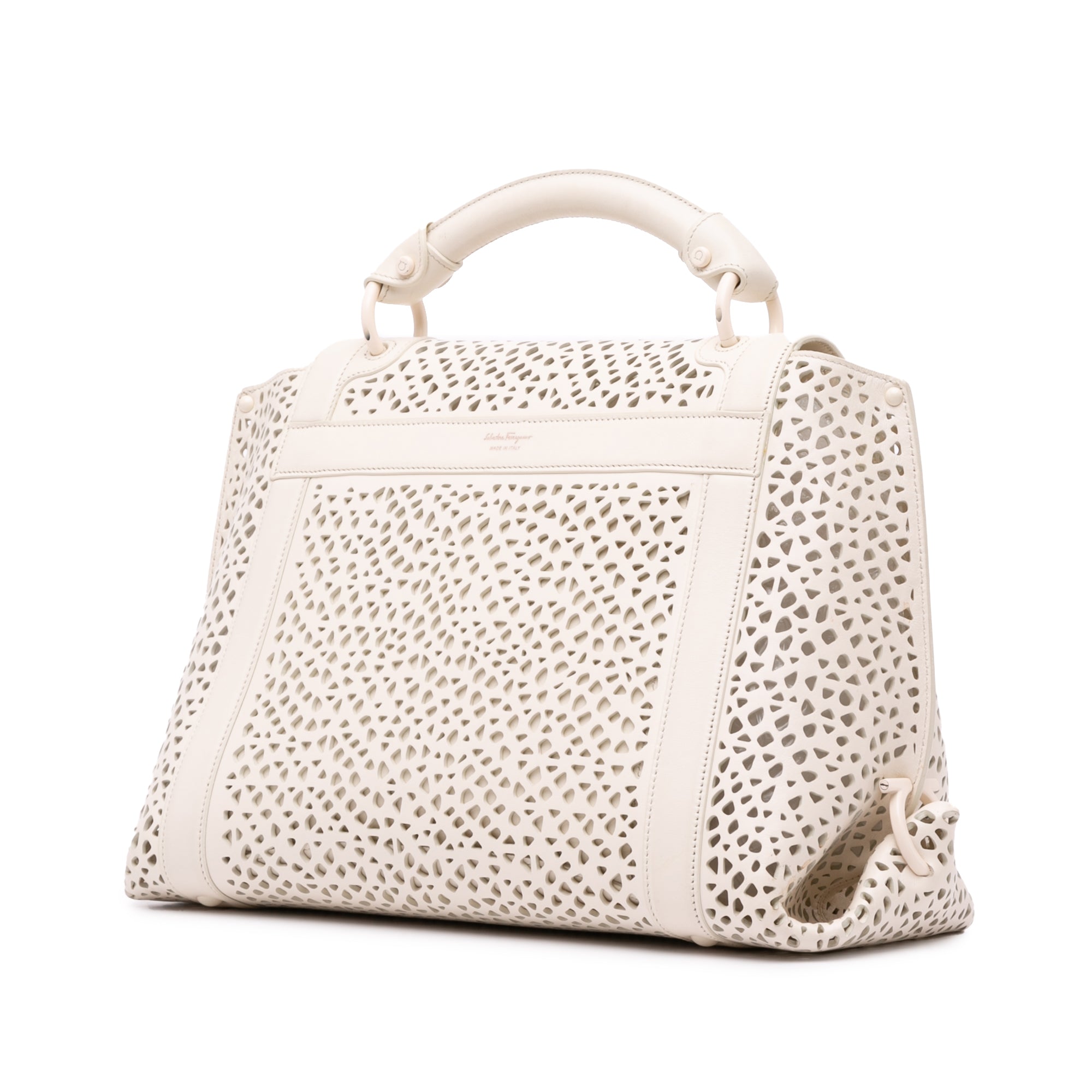 Leather Laser Cut Gancini Sofia