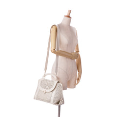 Leather Laser Cut Gancini Sofia