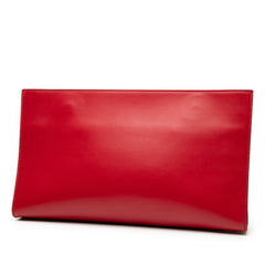 Embossed Leather Logo Clutch
