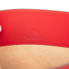 Embossed Leather Logo Clutch