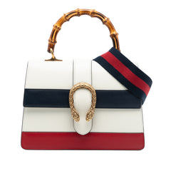 Medium Leather Bamboo Dionysus Web Satchel