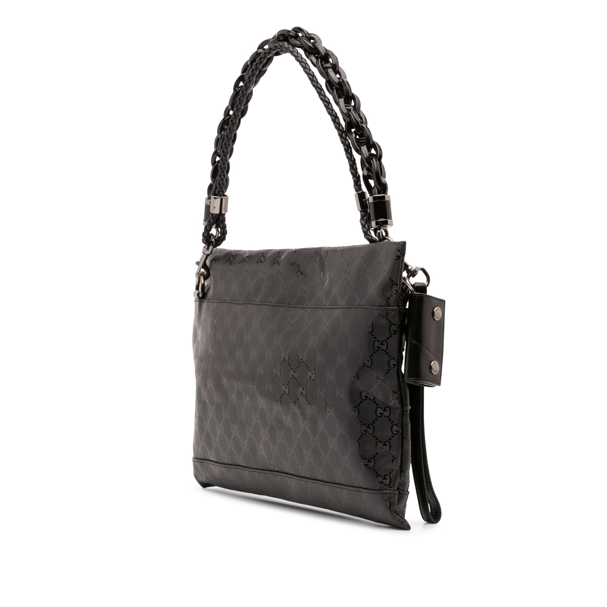 GG Imprime Studded Shoulder Bag