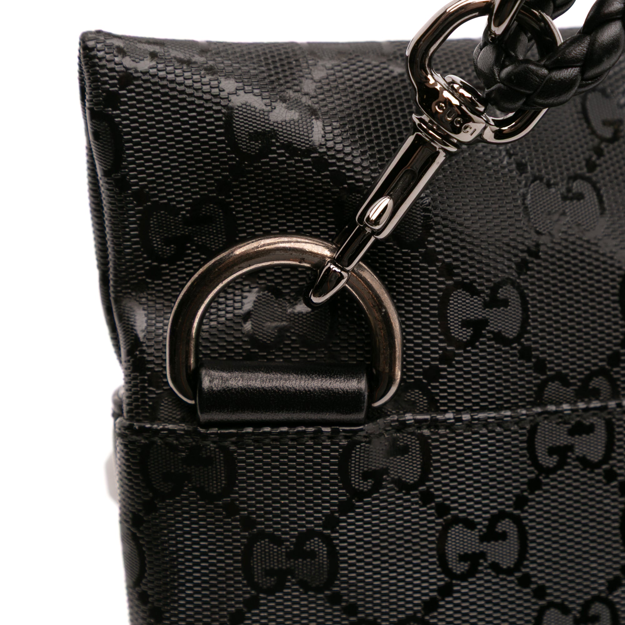 GG Imprime Studded Shoulder Bag