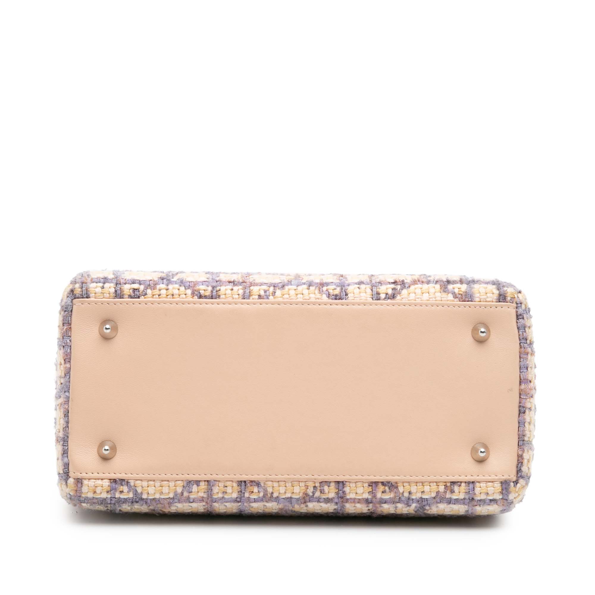 Medium Tweed Cannage Fringe Lady Dior