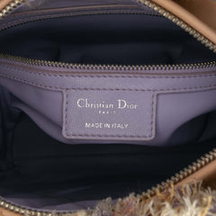 Medium Tweed Cannage Fringe Lady Dior