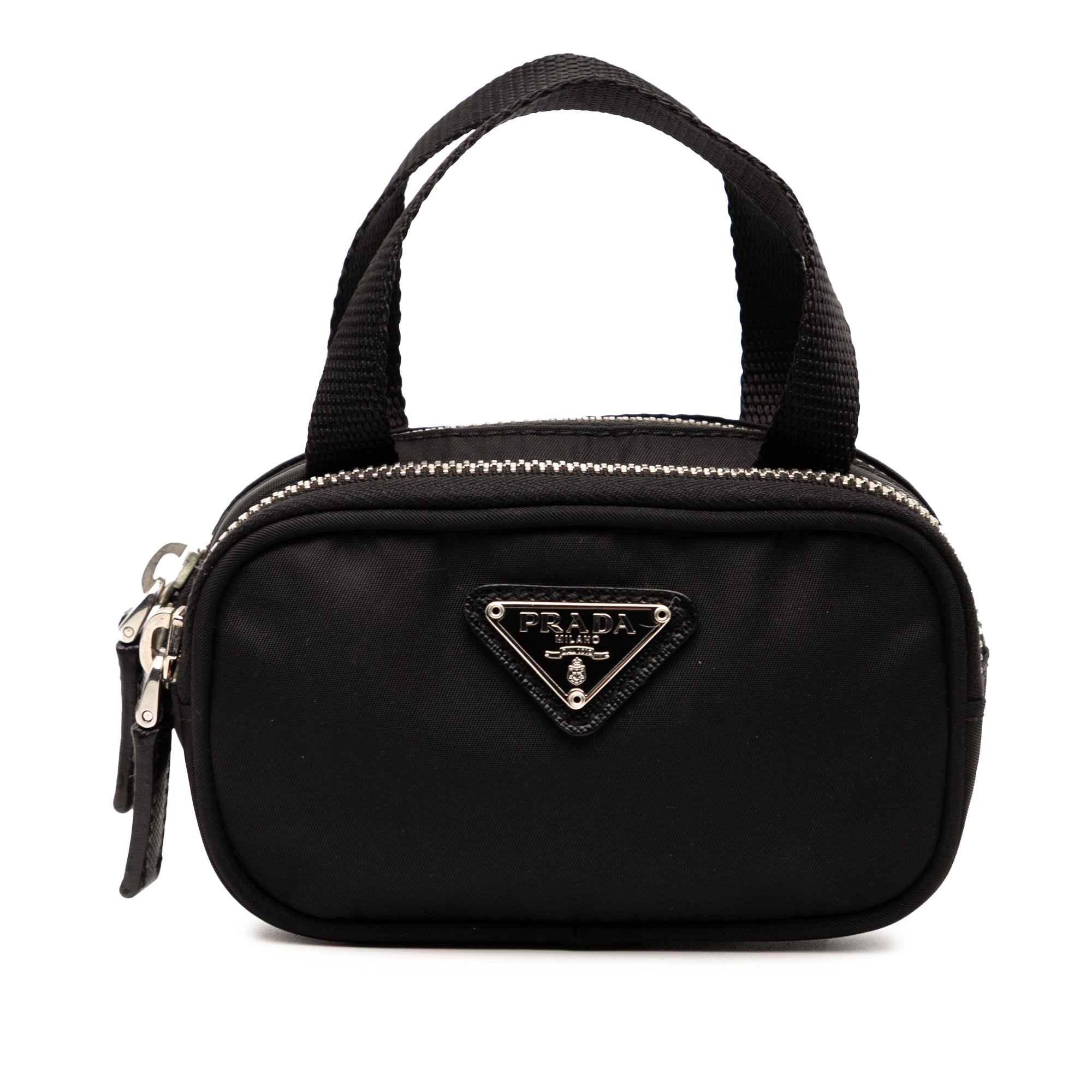 Mini Tessuto Double Zip Handbag