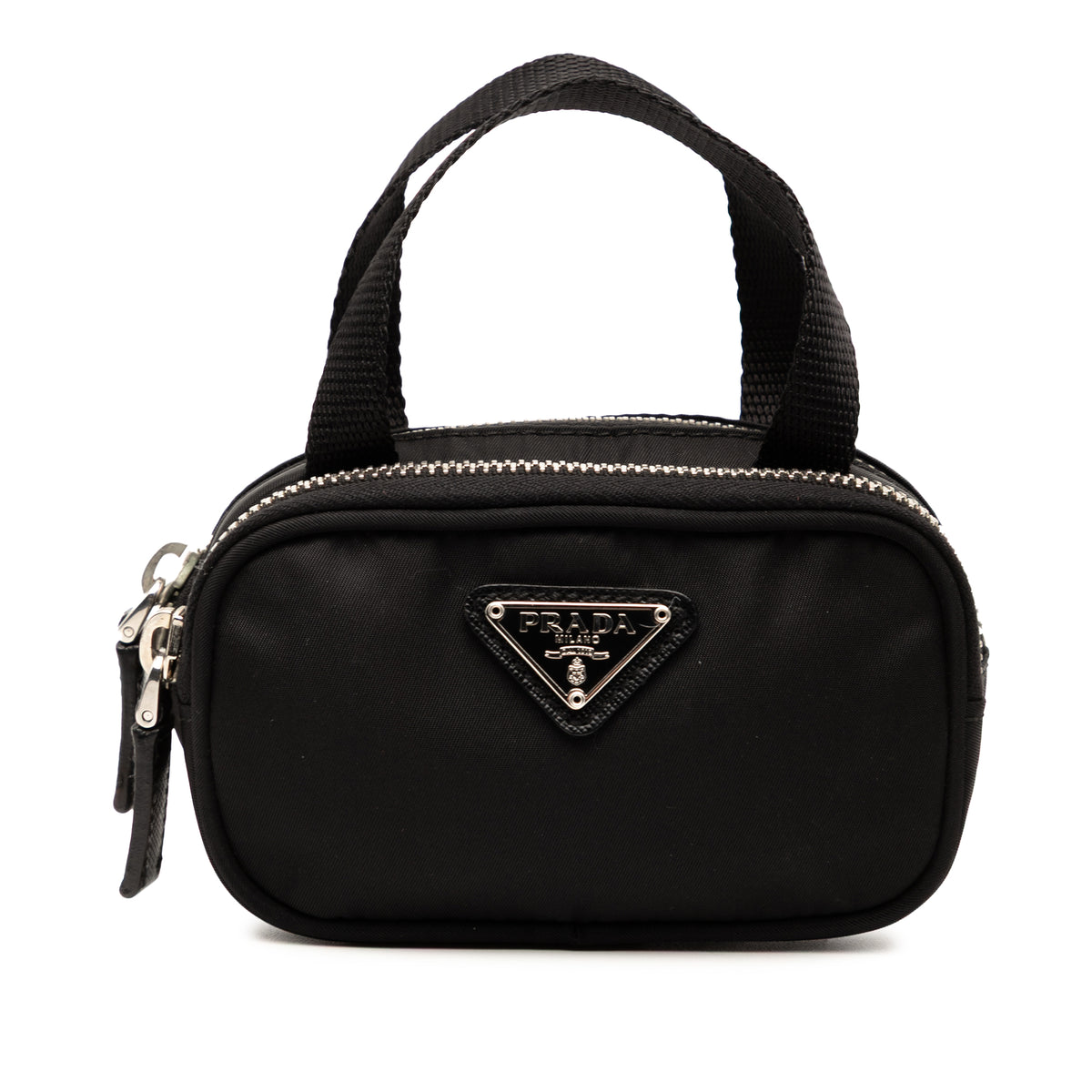 Mini Tessuto Double Zip Handbag