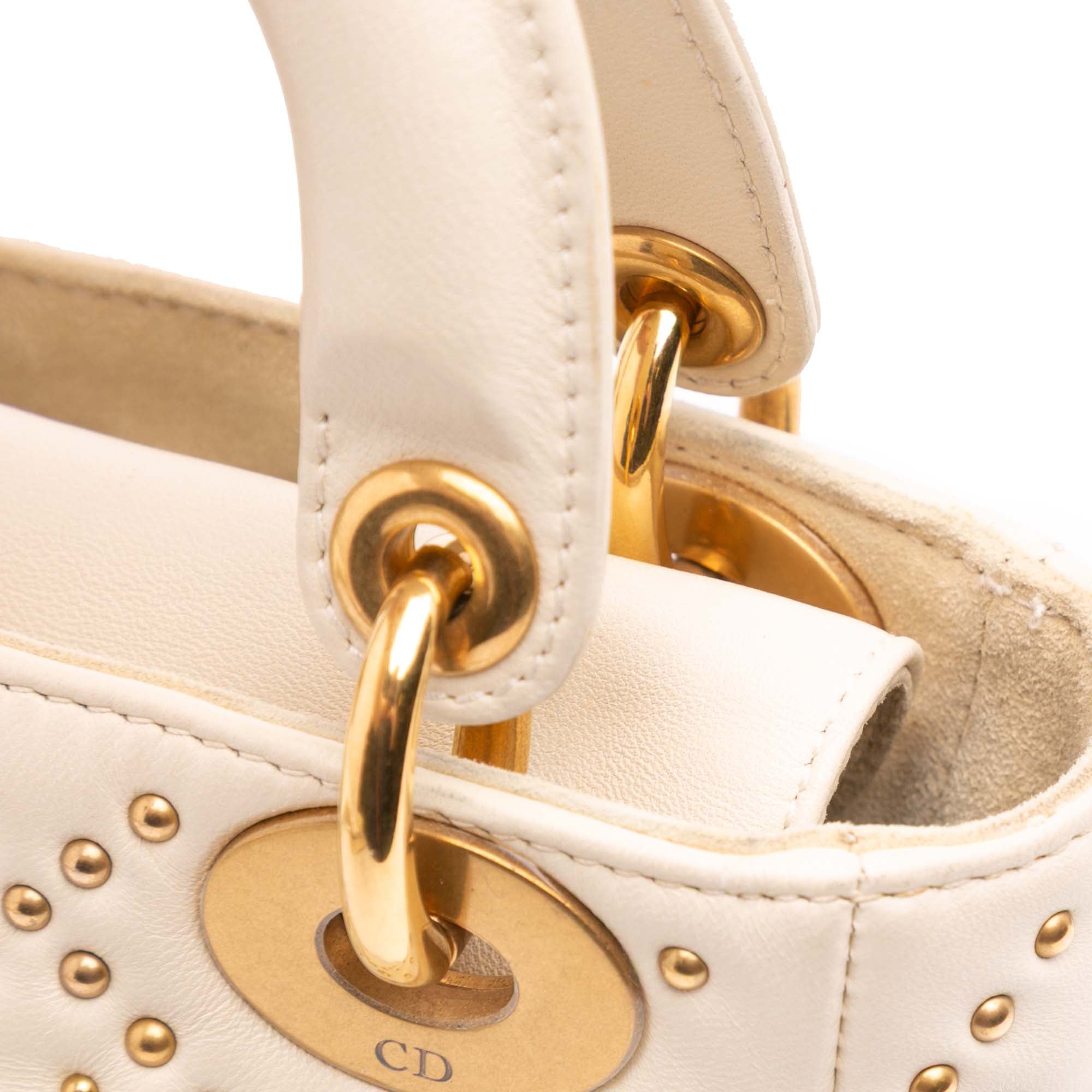 Mini Lambskin Cannage Studded Supple Lady Dior