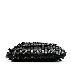 Calf Hair and Leather Grommet Fringe Big Crush Tote