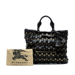 Calf Hair and Leather Grommet Fringe Big Crush Tote