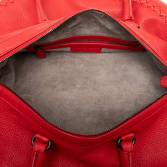 Intrecciato Trimmed Cervo Disk Handbag