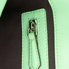 Medium Leather Embossed FF Baguette Satchel
