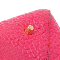 Small Embossed Grain Check Leather Canterbury Tote