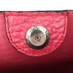 Small Embossed Grain Check Leather Canterbury Tote