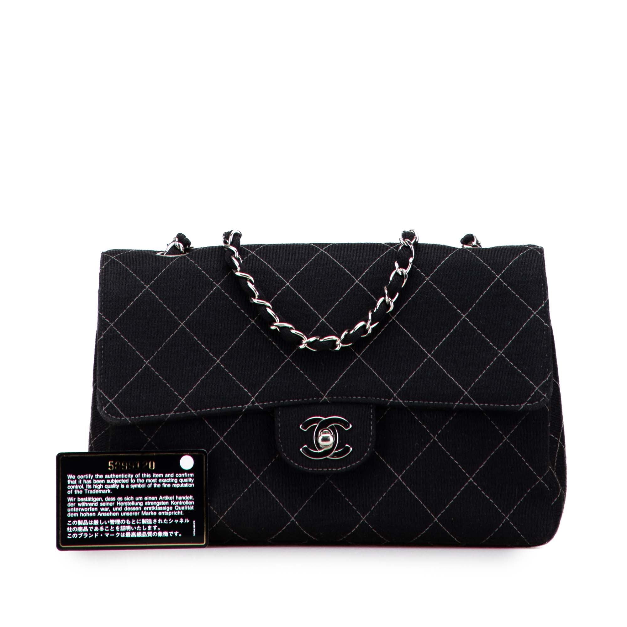 Medium Quilted Jersey Single Flap