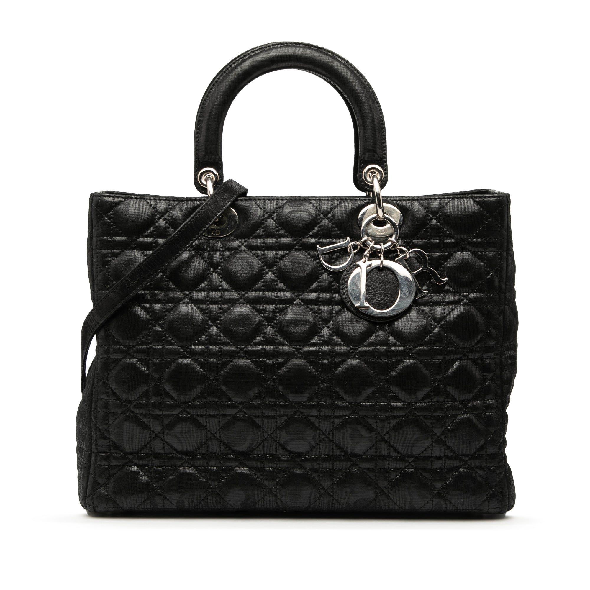 Large Iridescent Fabric Cannage Lady Dior