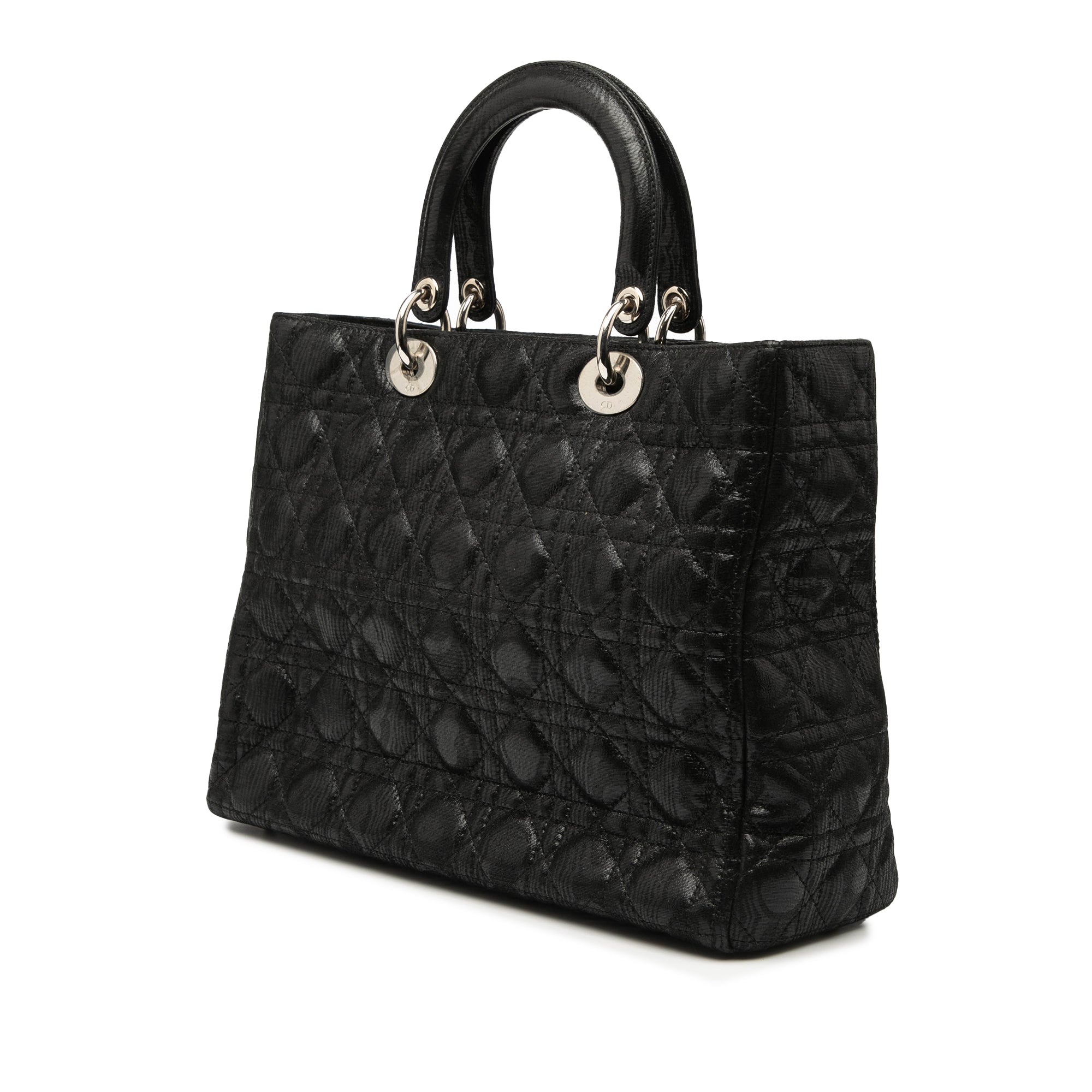 Large Iridescent Fabric Cannage Lady Dior