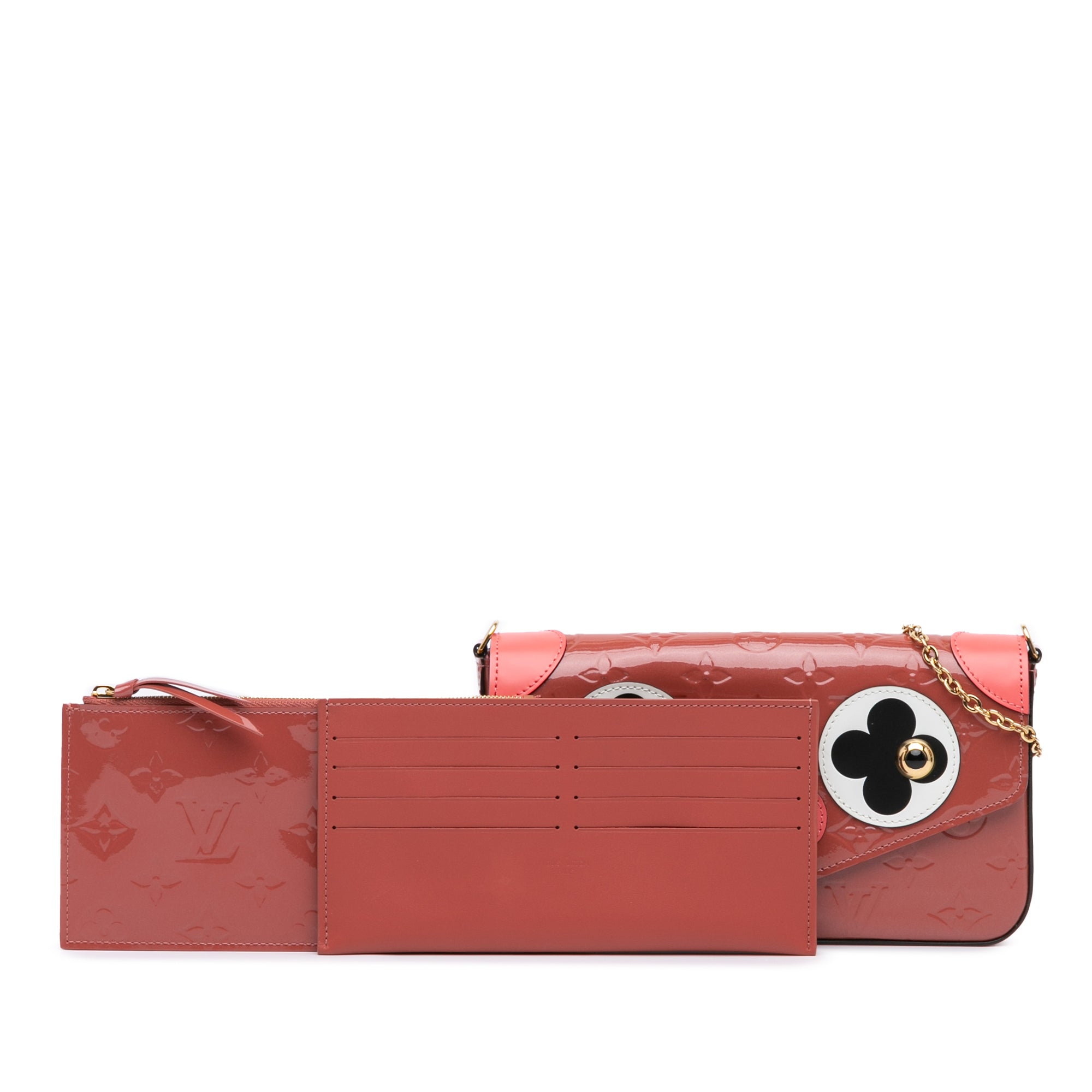 Monogram Vernis Pochette Felicie Valentine Dog