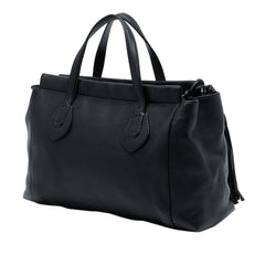 Leather Lady Tassel Top Handle Bag