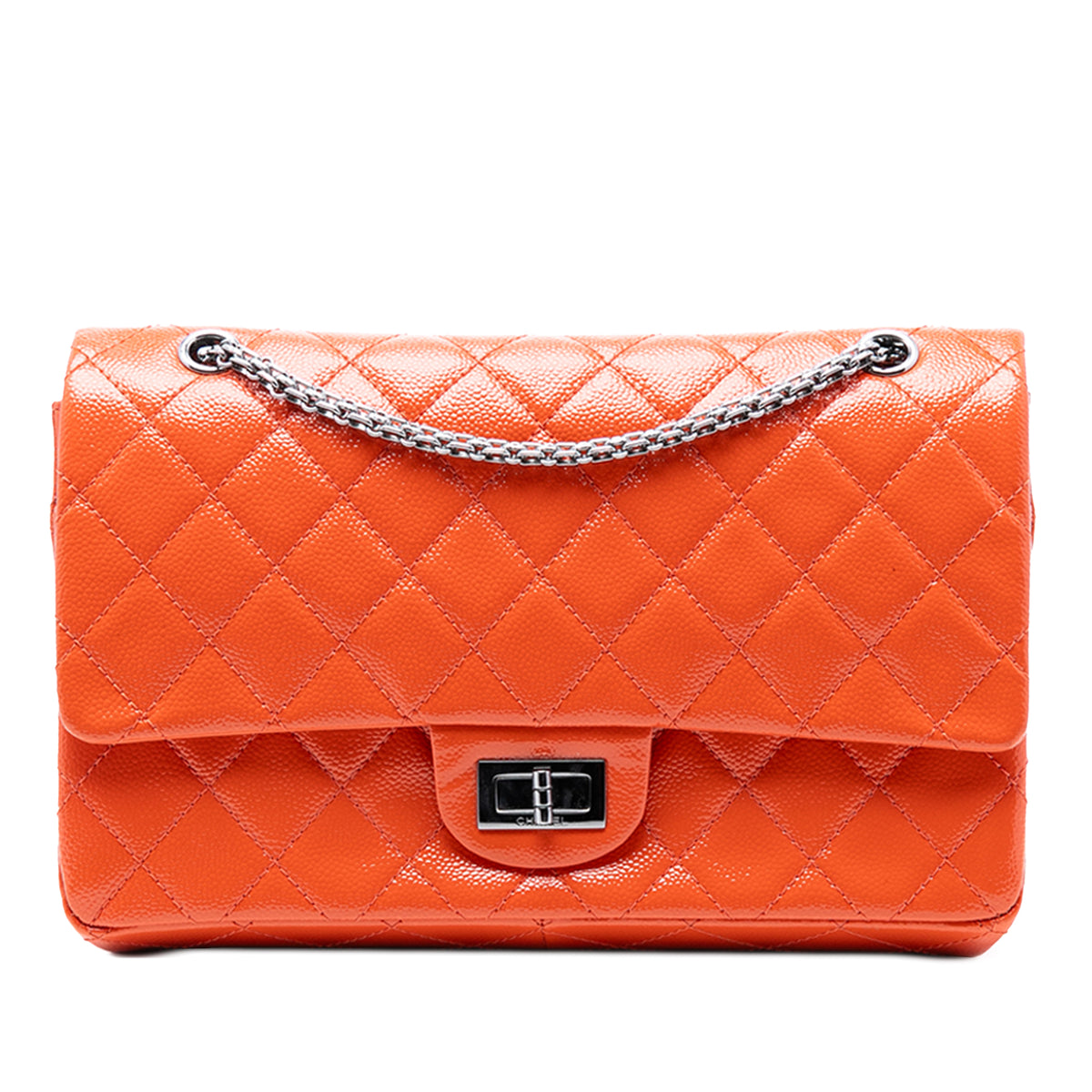 Quilted Patent Caviar Reissue 2.55 Double Flap 227