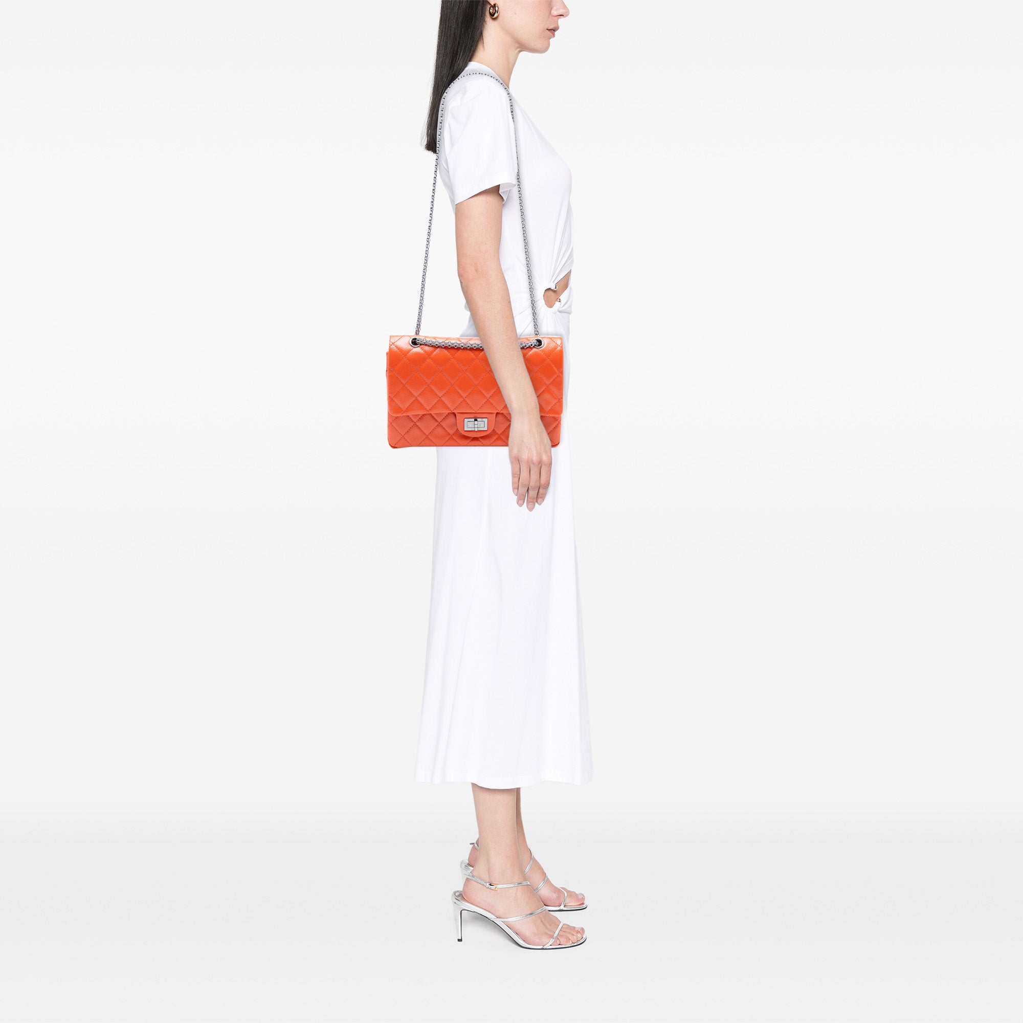 Quilted Patent Caviar Reissue 2.55 Double Flap 227