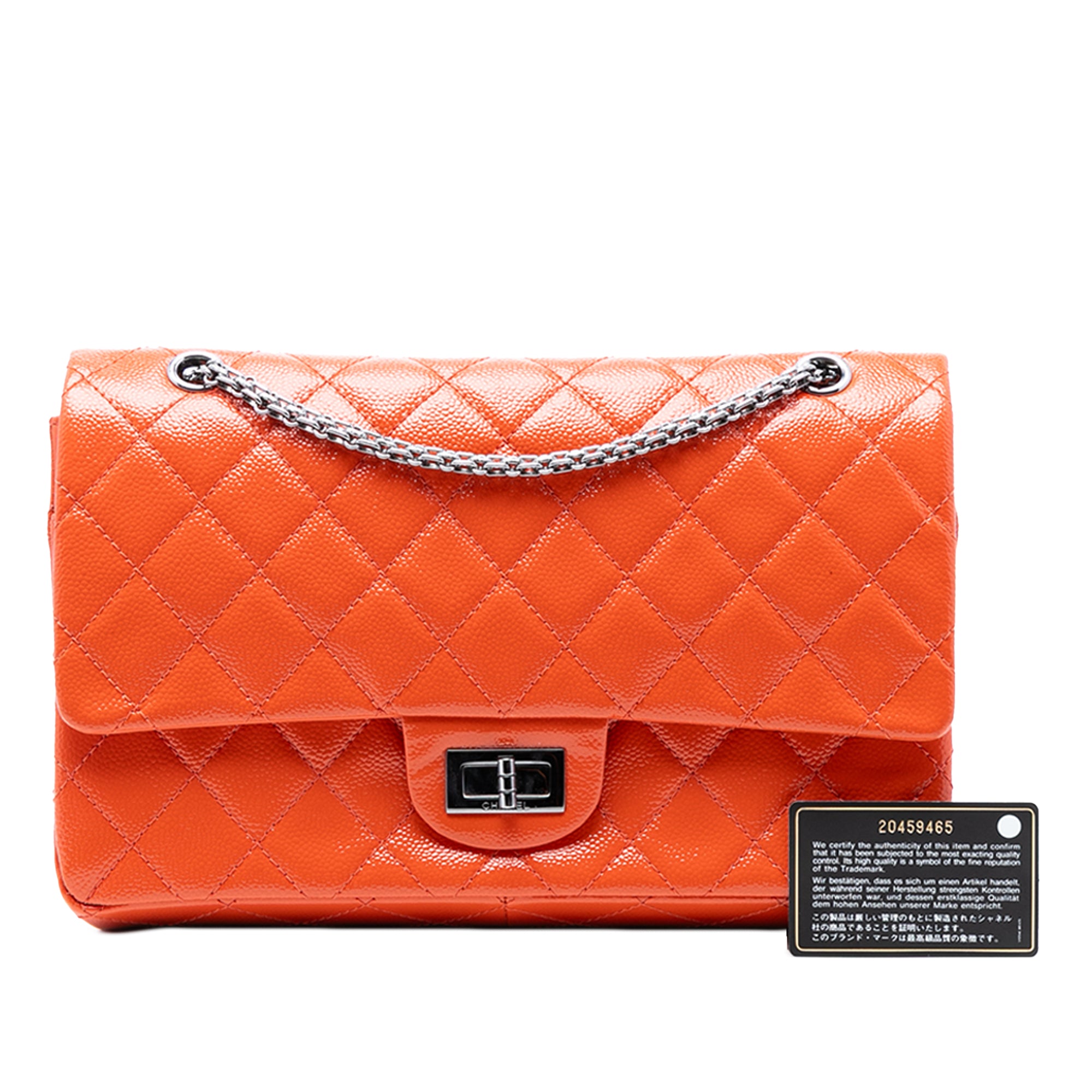 Quilted Patent Caviar Reissue 2.55 Double Flap 227