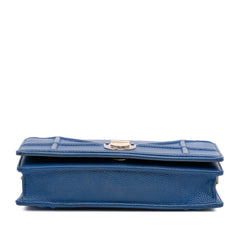 Grained Calfskin Diorama Wallet on Chain