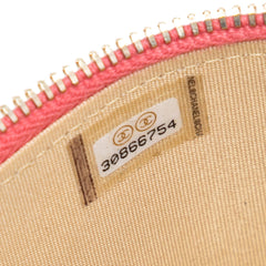 Mini Quilted Lambskin Pearl Crush Vanity Case With Chain