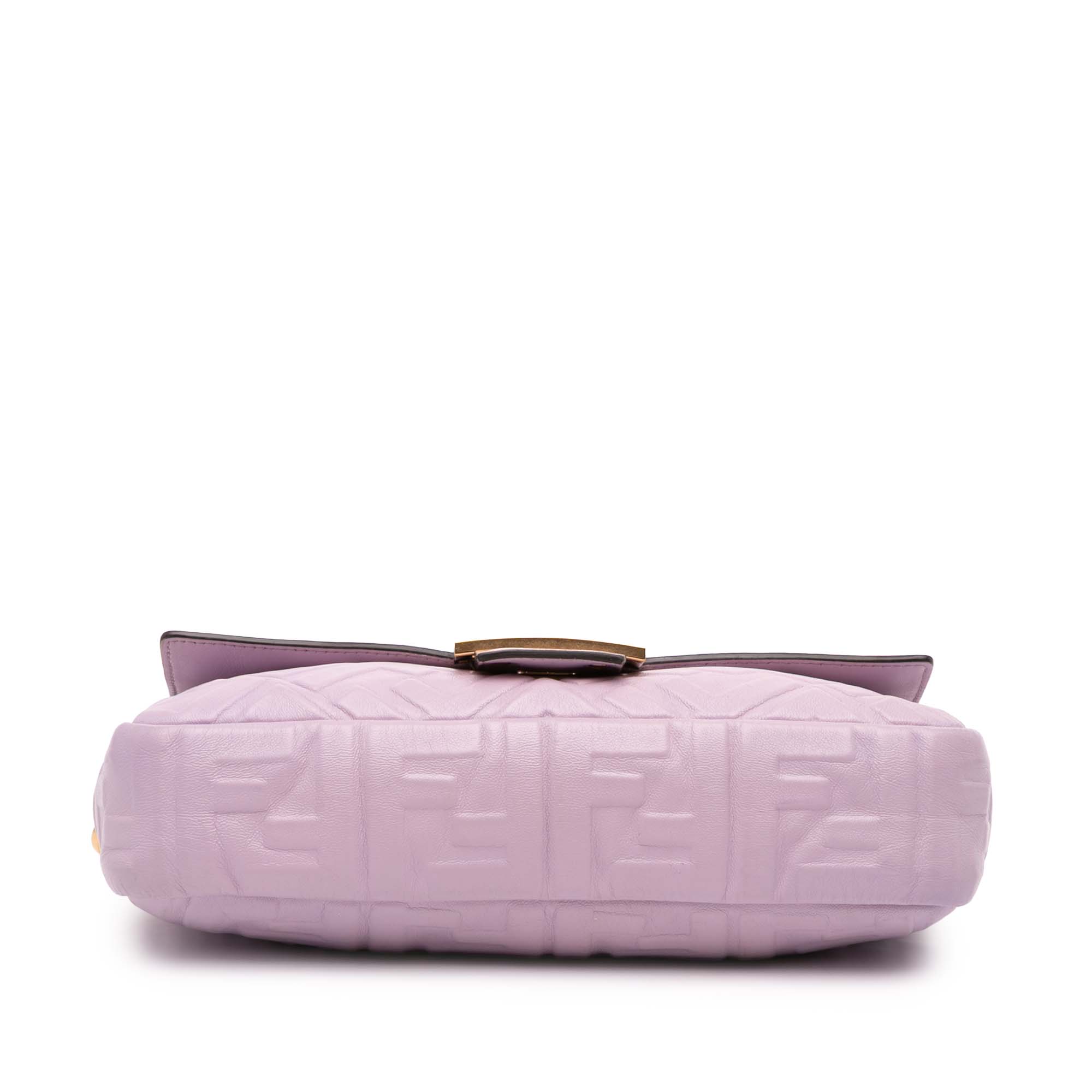 Zucca Embossed Leather Baguette Satchel