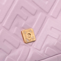 Zucca Embossed Leather Baguette Satchel