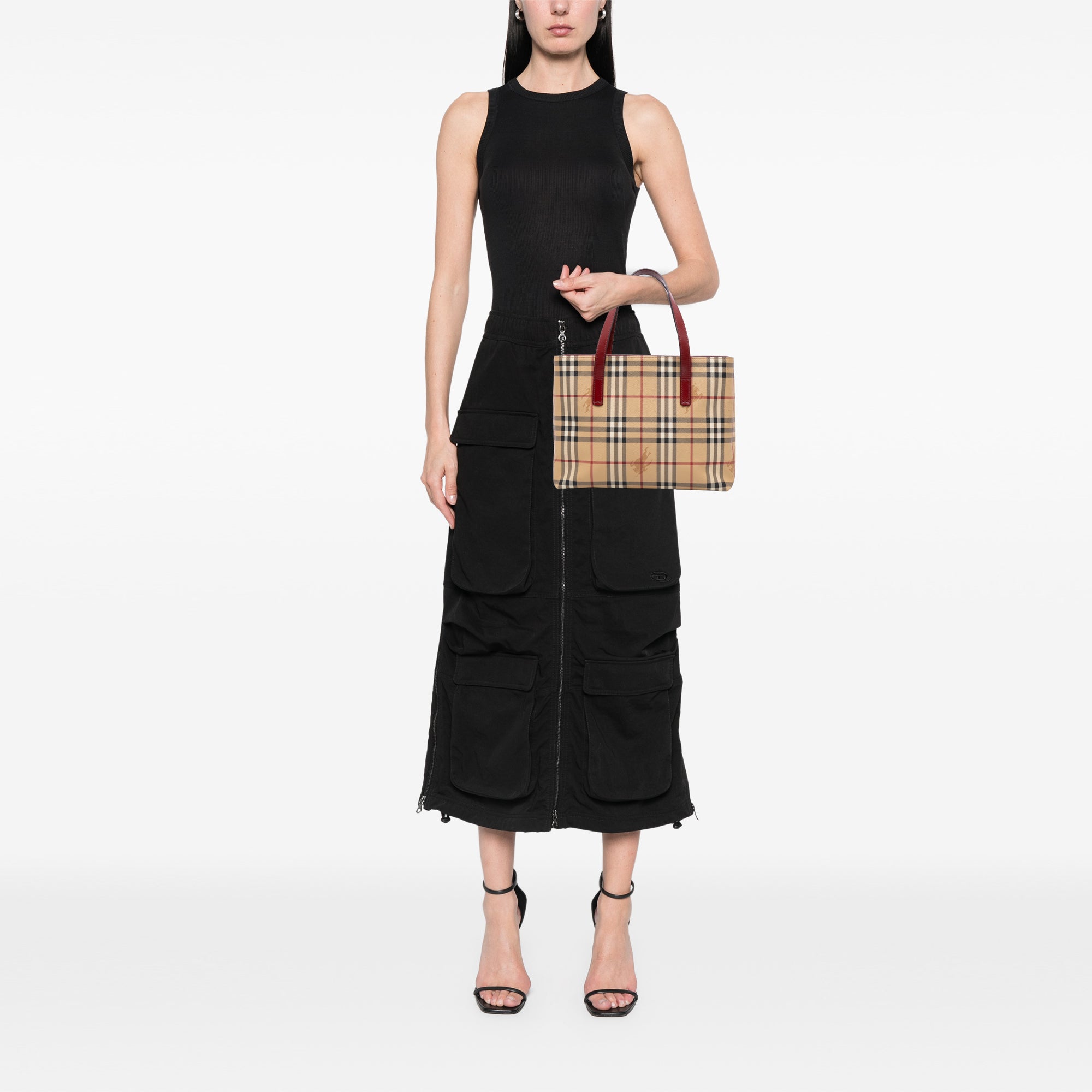 Haymarket Check Coated Canvas Tote