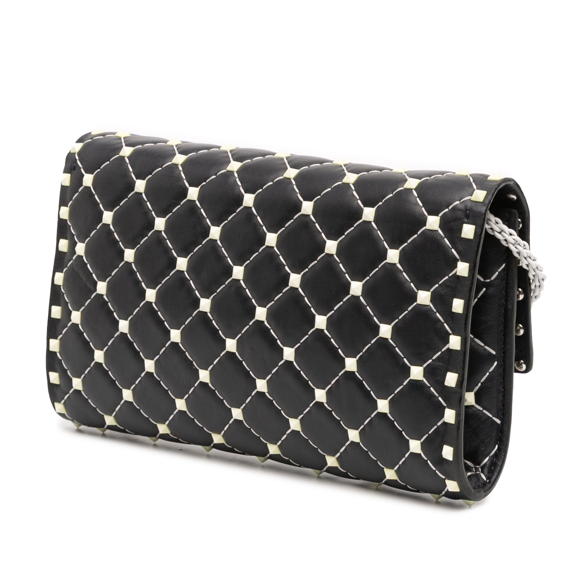 Quilted Lambskin Free Rockstud Spike Wallet On Chain