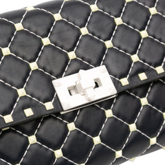 Quilted Lambskin Free Rockstud Spike Wallet On Chain
