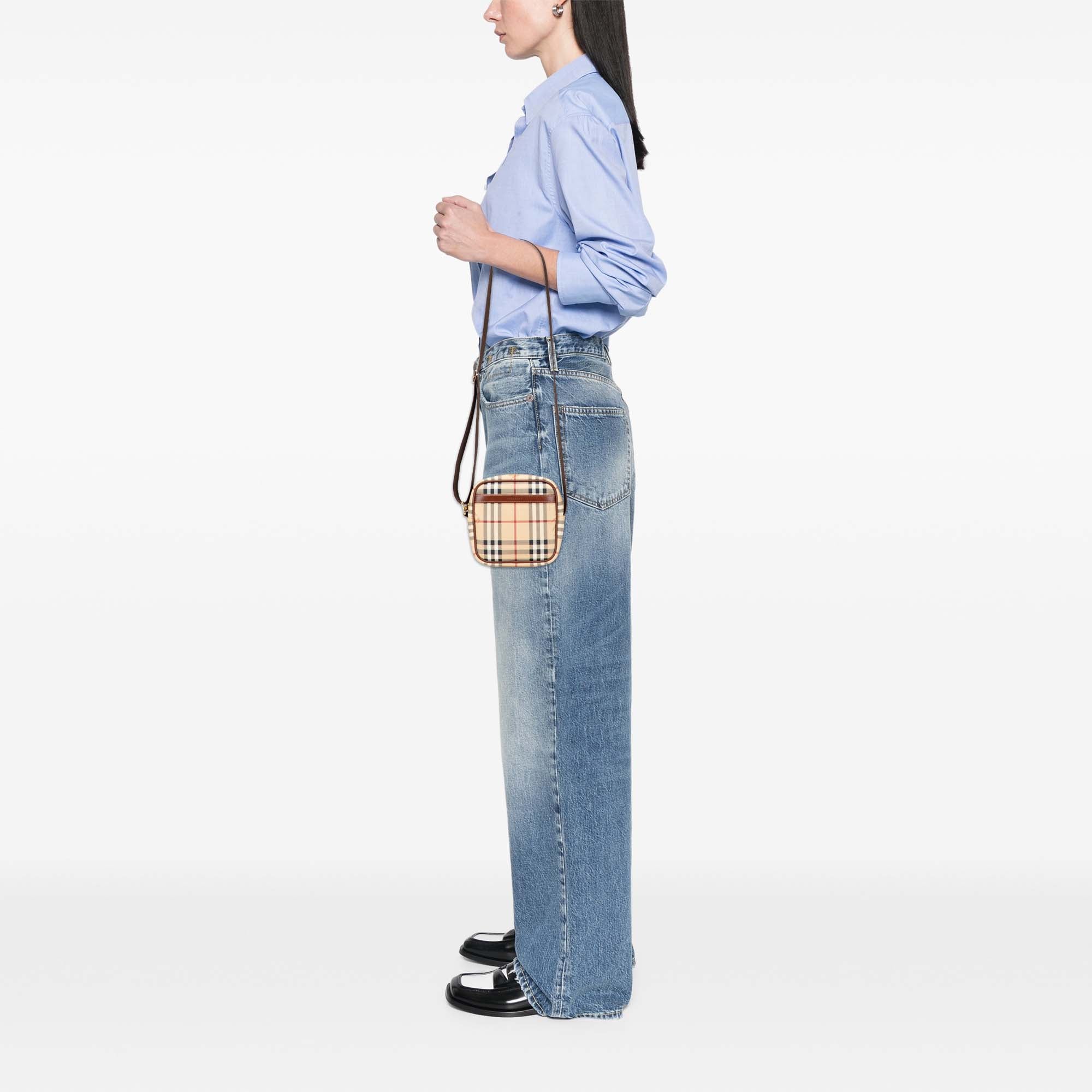 Haymarket Check Coated Canvas Crossbody