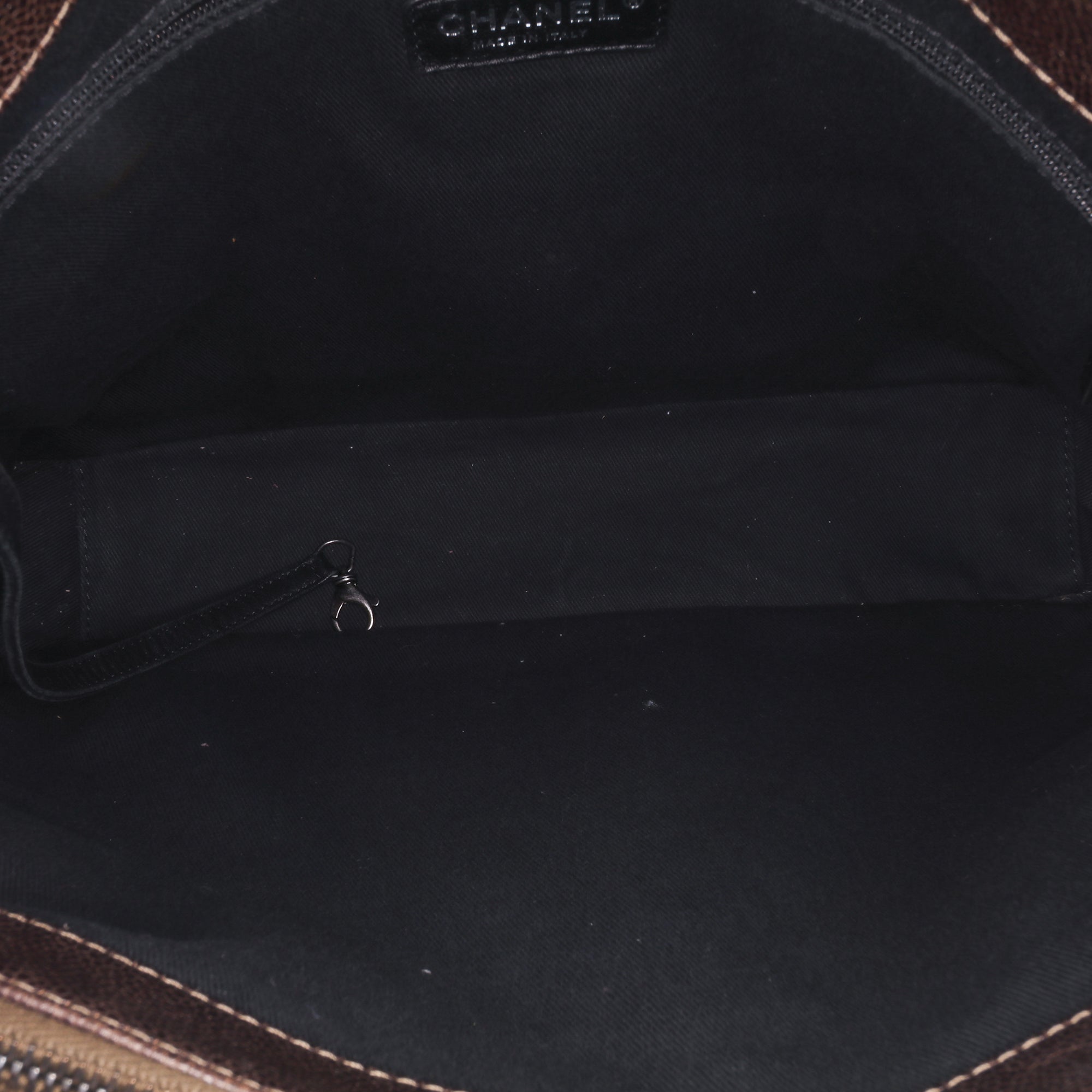 Large Quilted Iridescent Caviar Chic Tall Shopping Tote