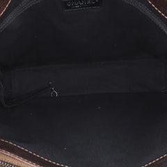 Large Quilted Iridescent Caviar Chic Tall Shopping Tote