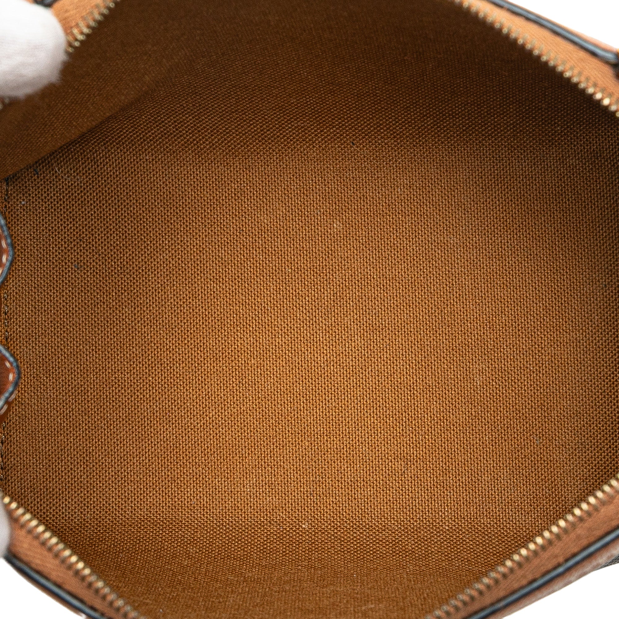 Triomphe Coated Canvas Embroidered Logo Clutch On Chain